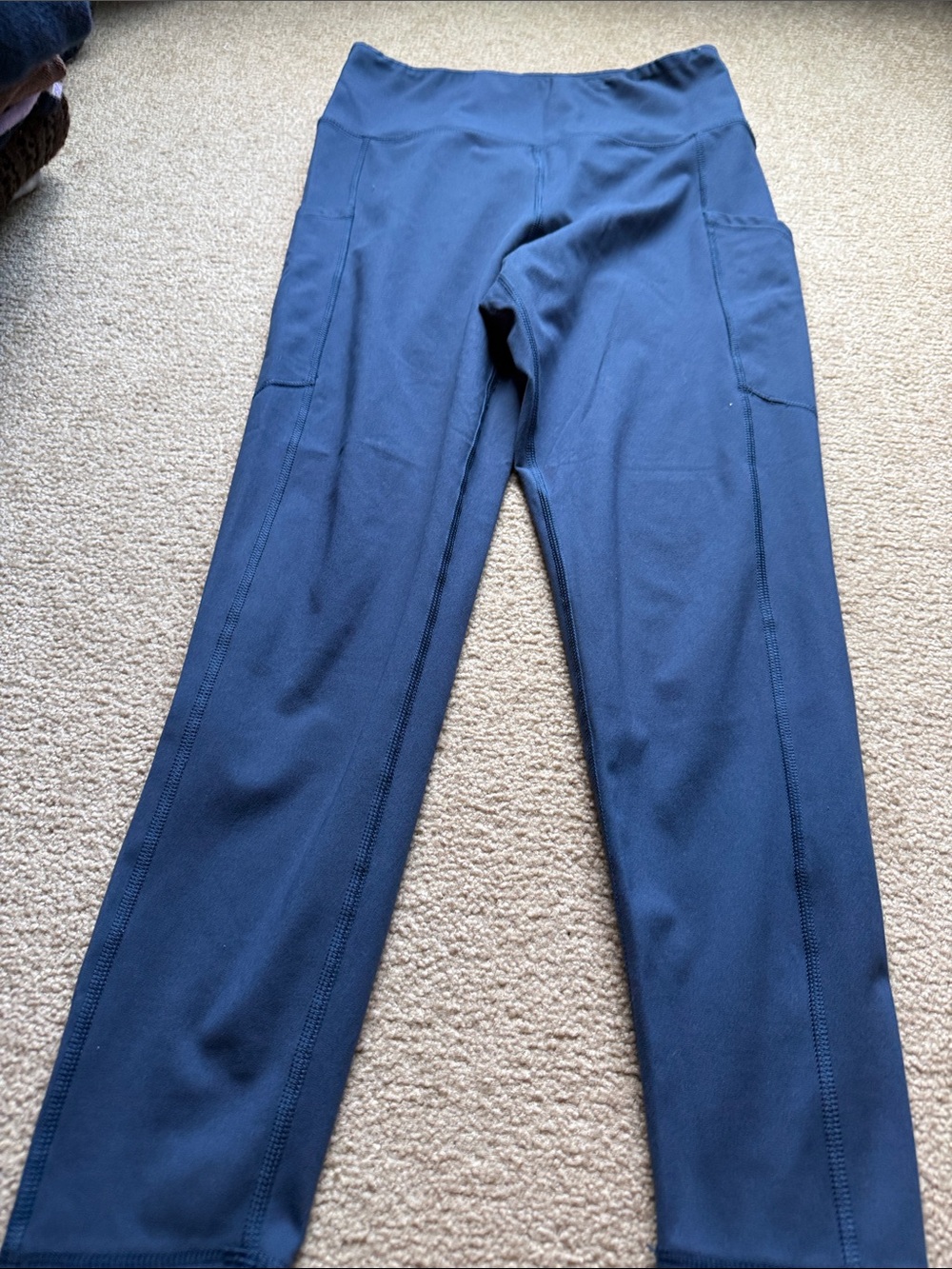 American Eagle Outfitters Navy Active Leggings with Side Pockets
